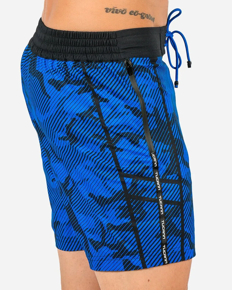 Striped Camo Blue  - 5"