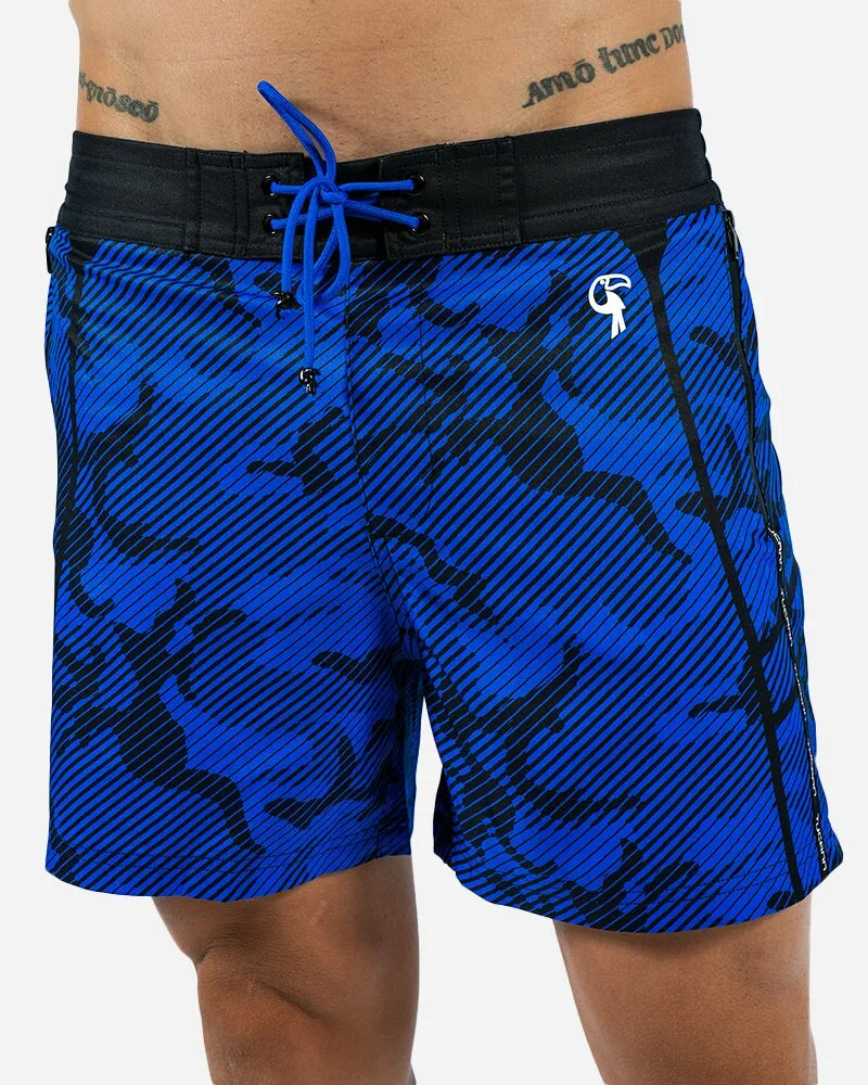 Striped Camo Blue  - 5"