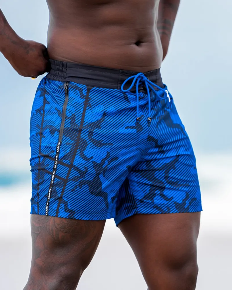 Striped Camo Blue  - 5"