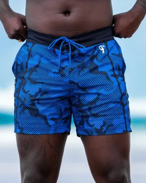 Striped Camo Blue  - 5"