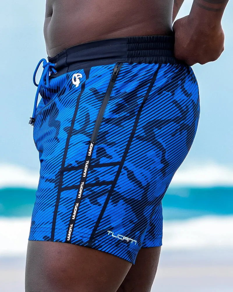 Striped Camo Blue  - 5"