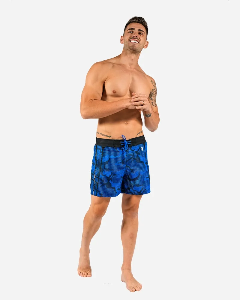 Striped Camo Blue  - 5"