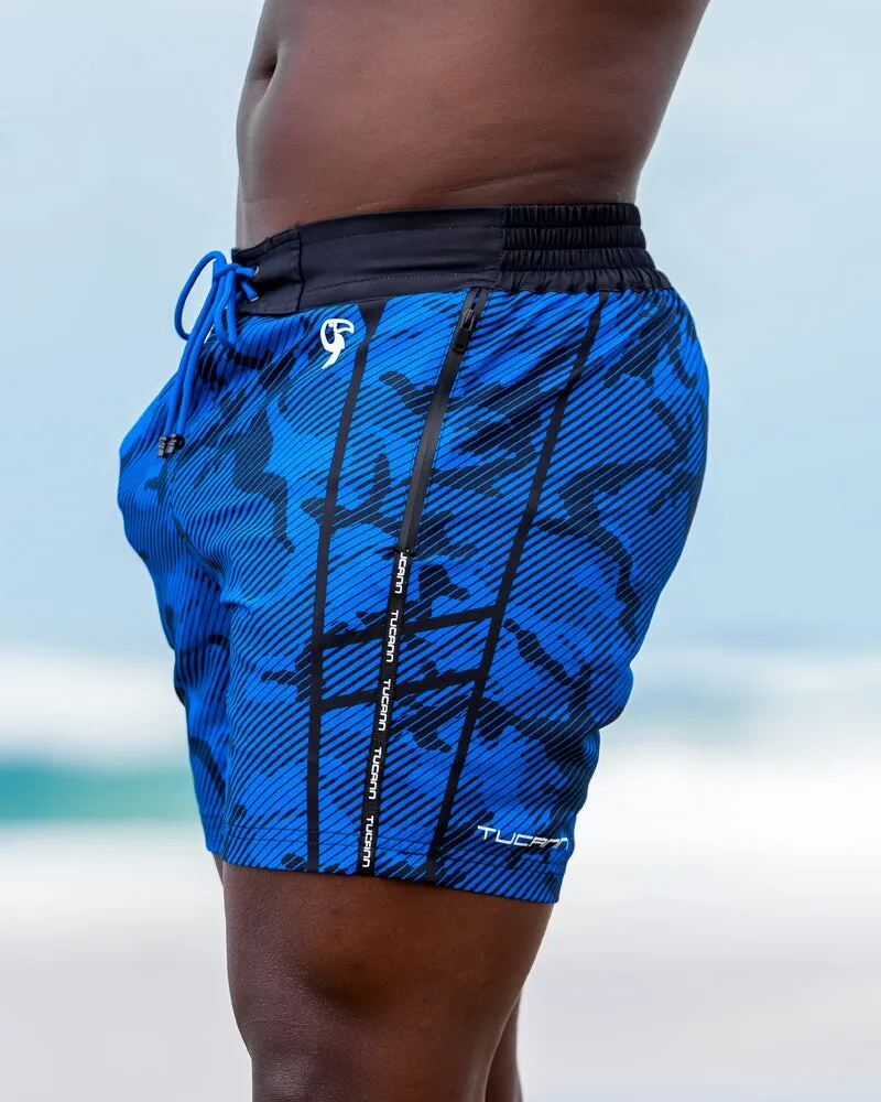 Striped Camo Blue  - 5"