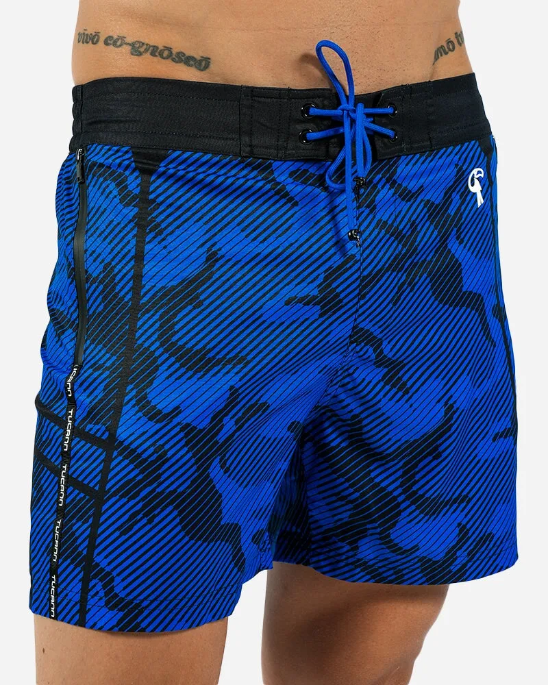 Striped Camo Blue  - 5"