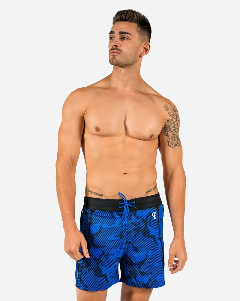 Striped Camo Blue  - 5"