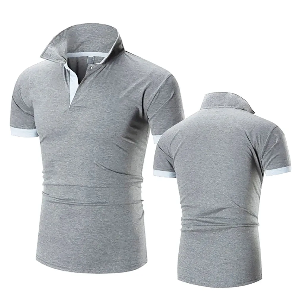 Summer Hollow Collar Short Sleeve Polo Shirt