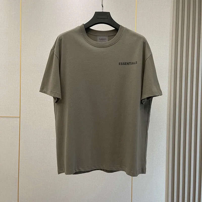 Summer New Essentials T-Shirts High street Hip-Hop Style 100% Cotton Quality Men and Women Oversized Sport T-Shirt
