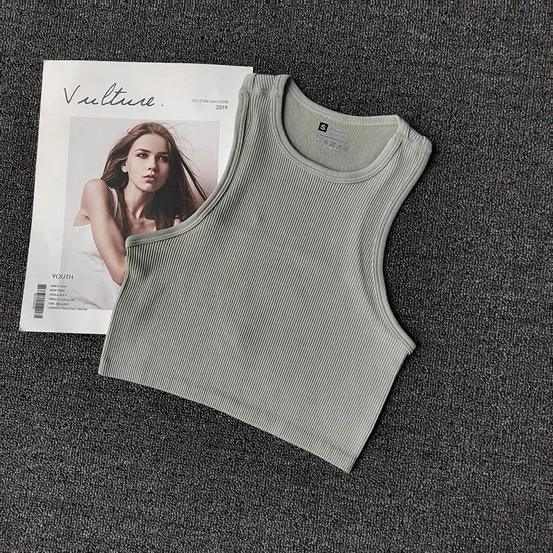 Summer Seamless Push Up  Y2k tops Beautiful Sport Sexy Tank Top Mallas Casual Woman Corset Top