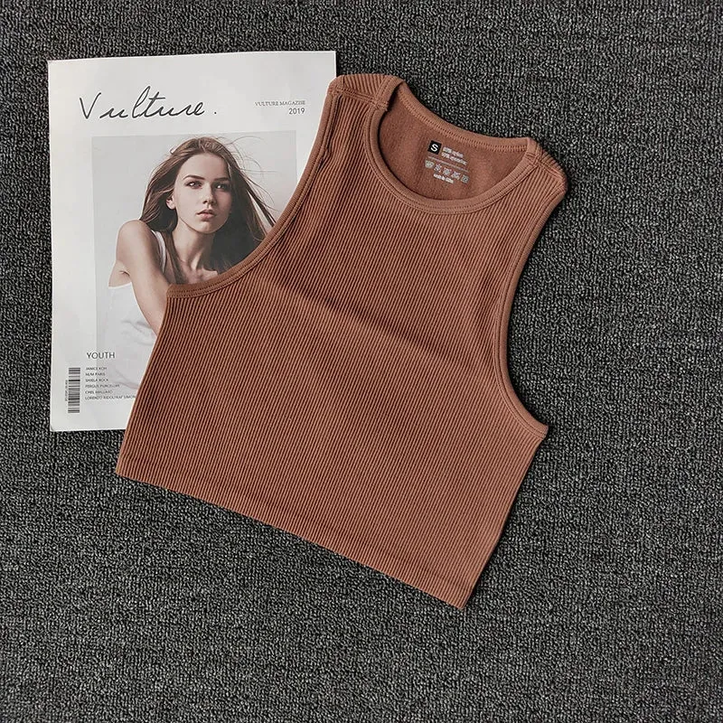 Summer Seamless Push Up  Y2k tops Beautiful Sport Sexy Tank Top Mallas Casual Woman Corset Top