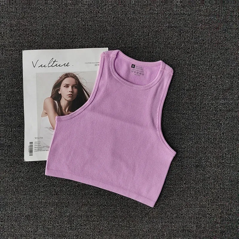 Summer Seamless Push Up  Y2k tops Beautiful Sport Sexy Tank Top Mallas Casual Woman Corset Top
