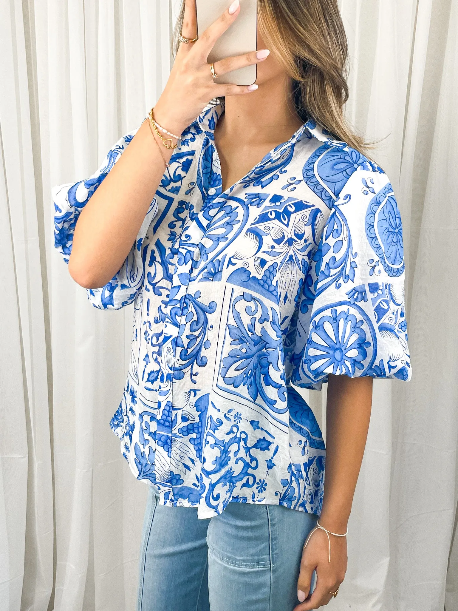 SUNI BLOUSE - BLUE