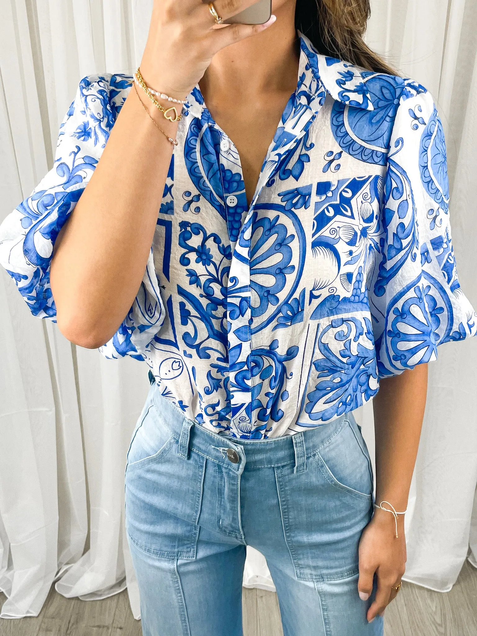 SUNI BLOUSE - BLUE