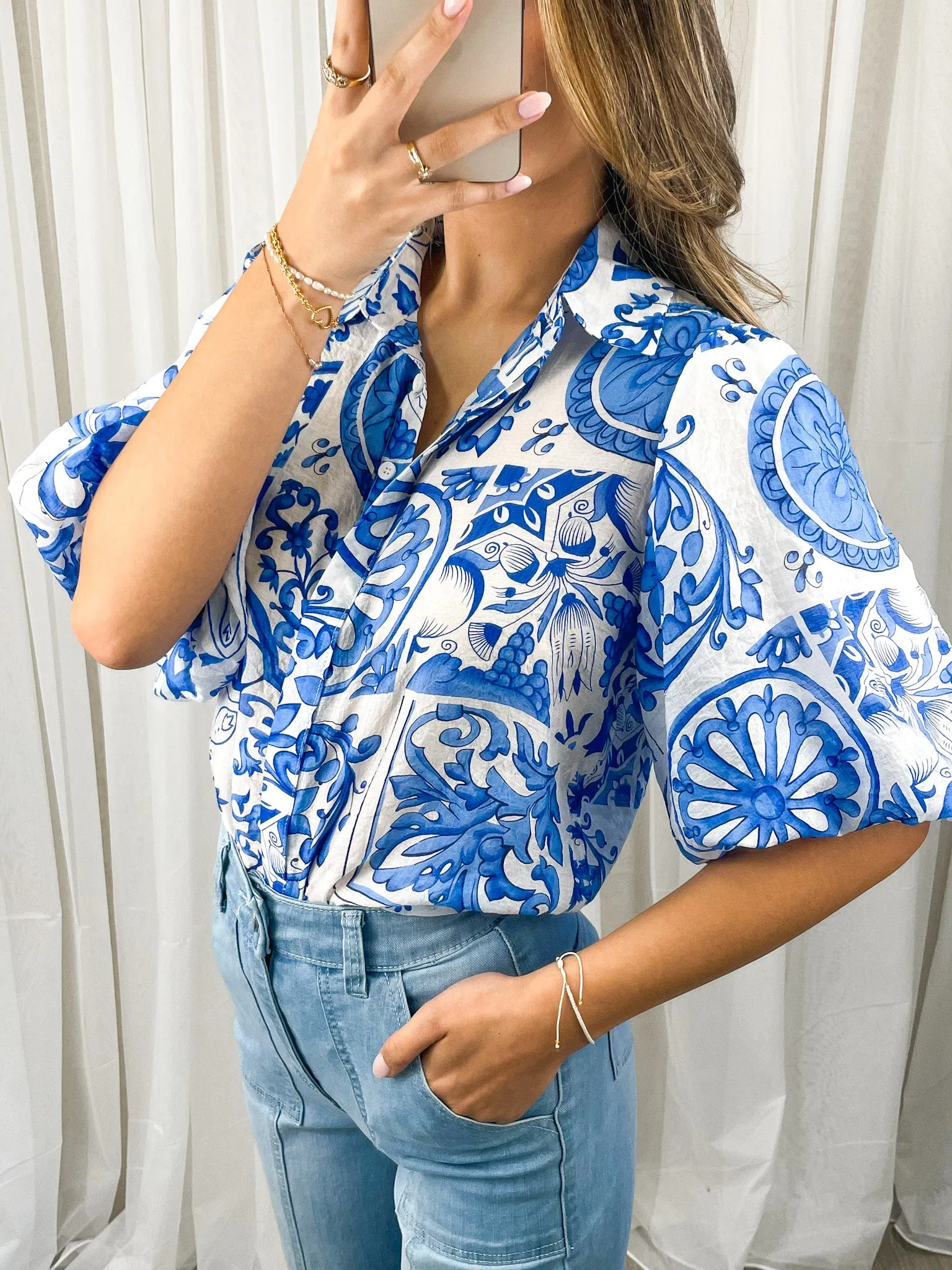SUNI BLOUSE - BLUE