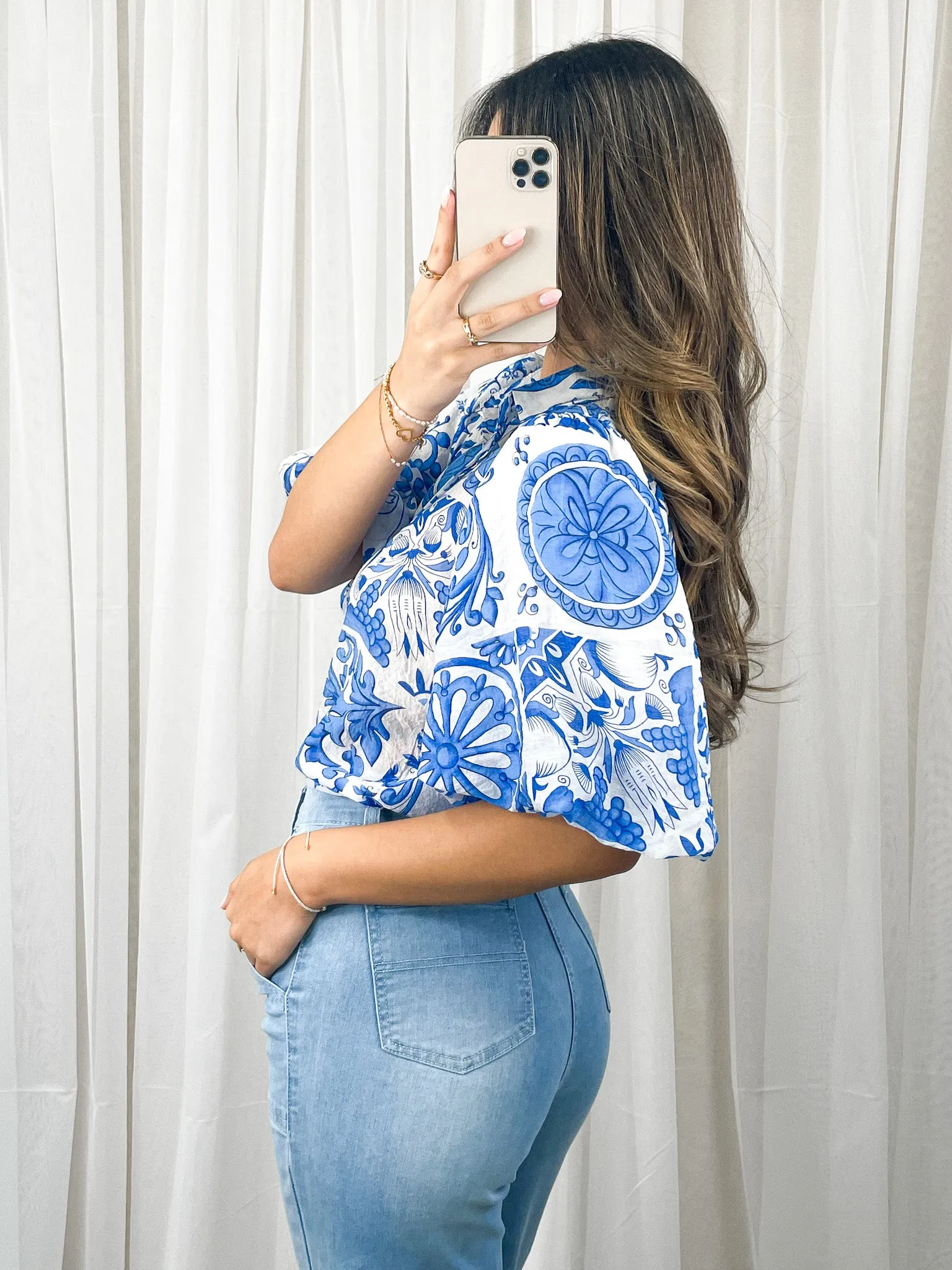 SUNI BLOUSE - BLUE