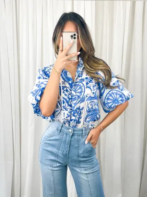 SUNI BLOUSE - BLUE