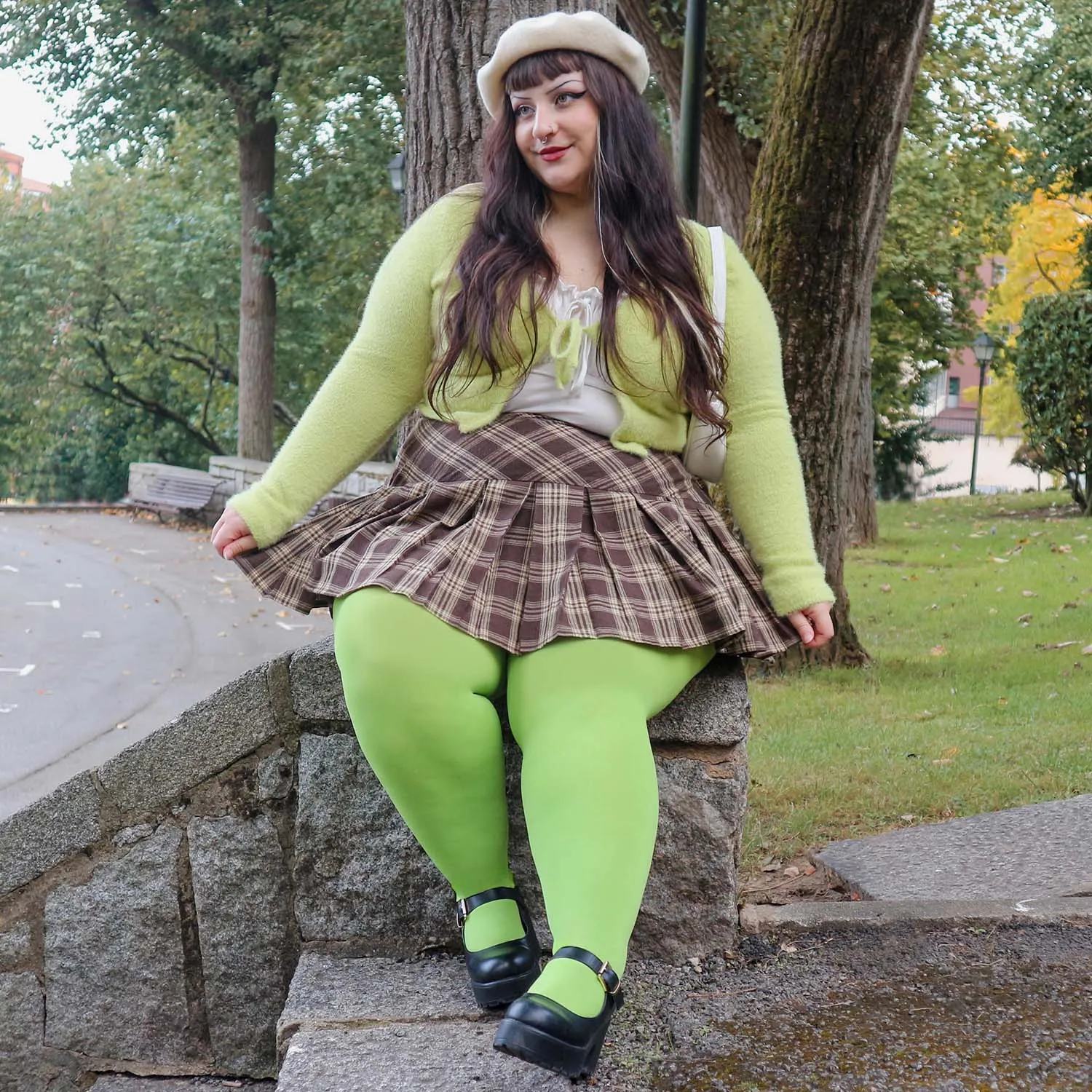 Super Opaque Tights - Apple