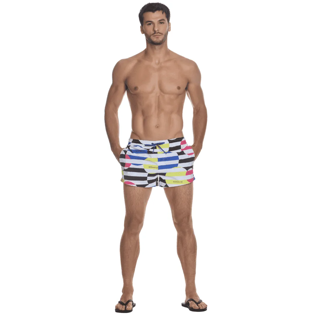 Swim Trunks Geometric Pop