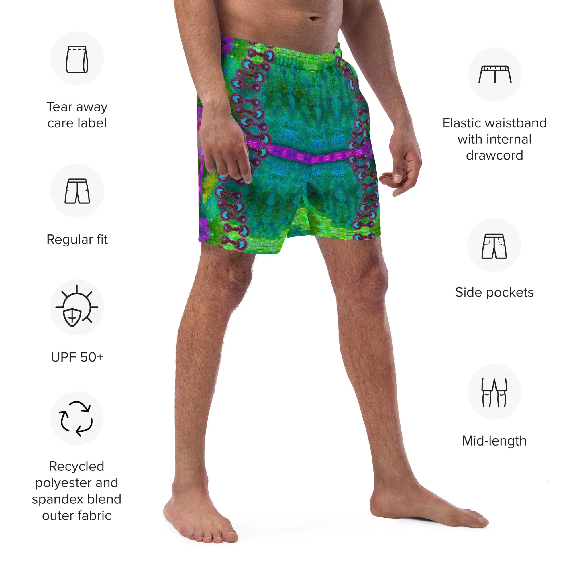Swim Trunks (Virilis)(Grail Night Rose Blue Logo) RJSTH@Fabric#11 RJSTHS2023 RJS