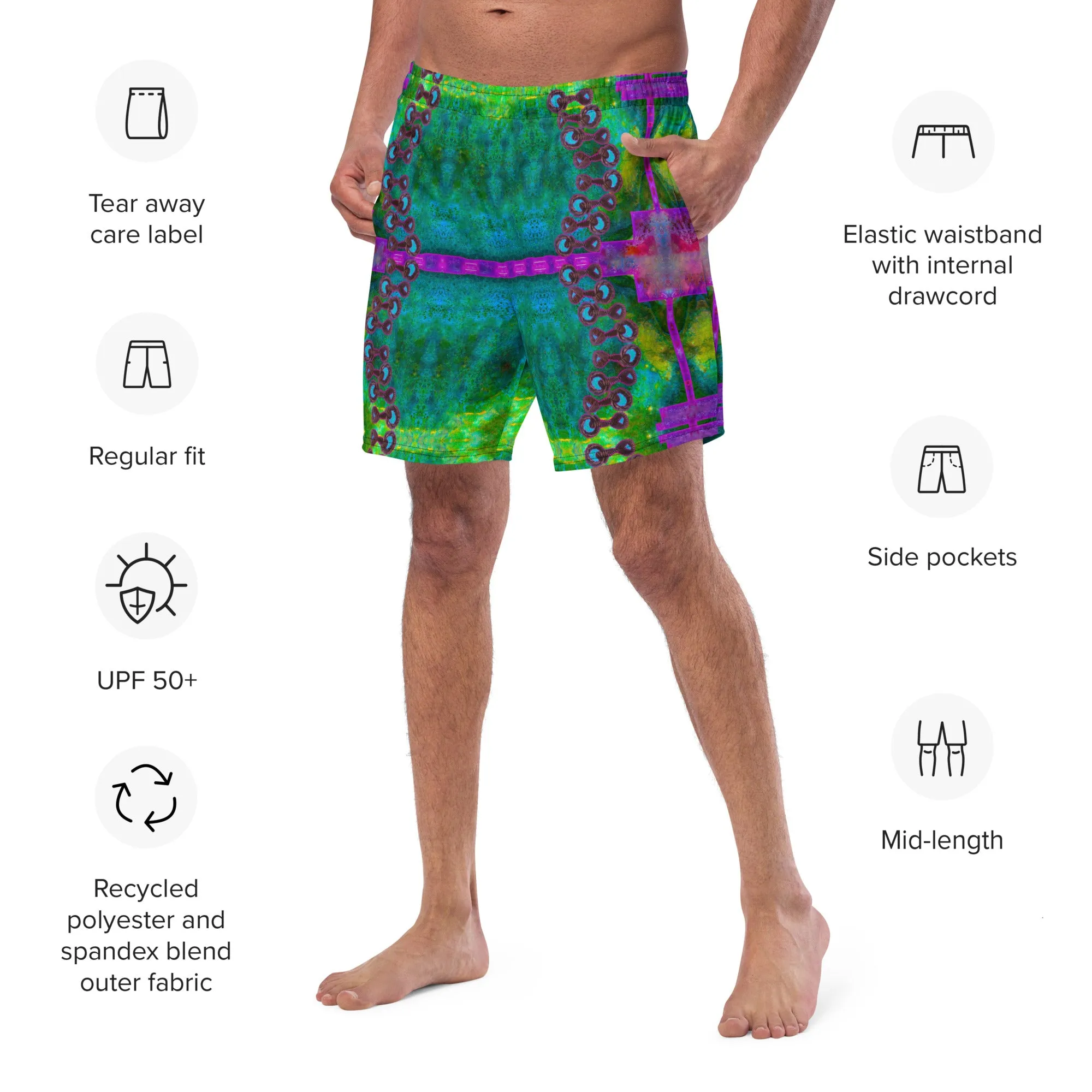 Swim Trunks (Virilis)(Grail Night Rose Blue Logo) RJSTH@Fabric#11 RJSTHS2023 RJS