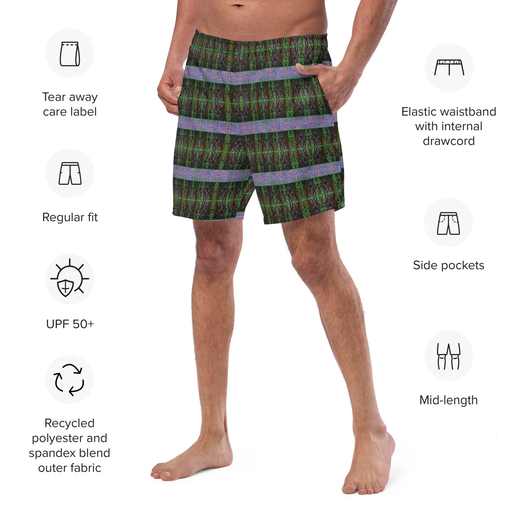Swim Trunks (Virilis)(Tree Link Purple Logo Stripe) RJSTH@Fabric#5 RJSTHS2023 RJS