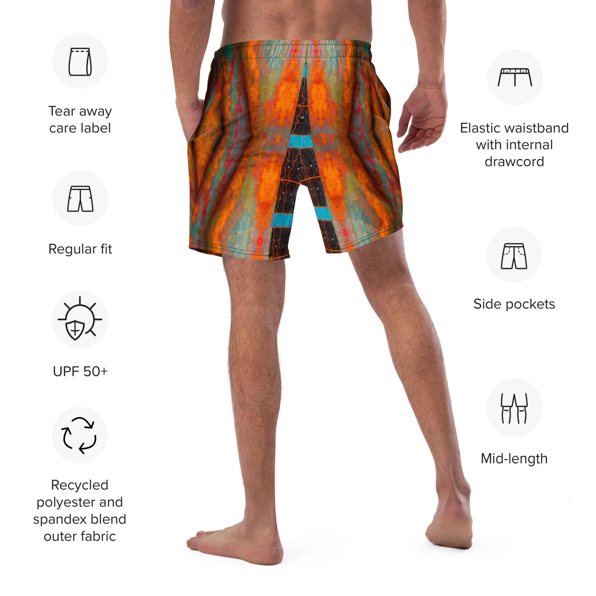 Swim Trunks (Virilis)(Tree Link Stripe Blue Logo) RJSTH@Fabric#12 RJSTHS2023 RJS