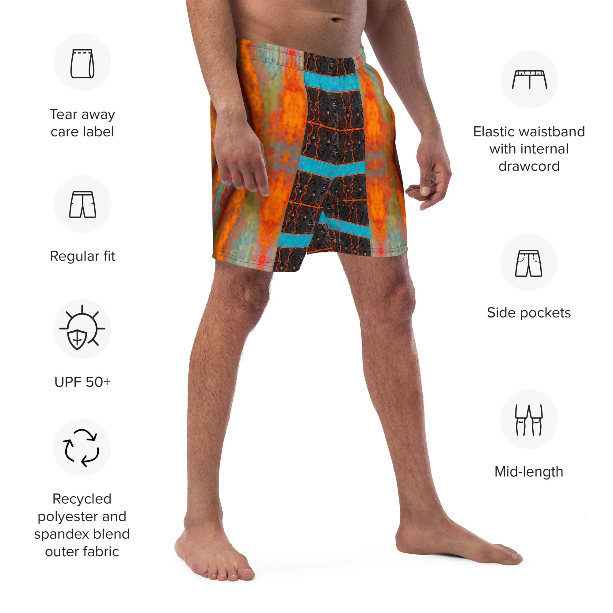 Swim Trunks (Virilis)(Tree Link Stripe Blue Logo) RJSTH@Fabric#12 RJSTHS2023 RJS