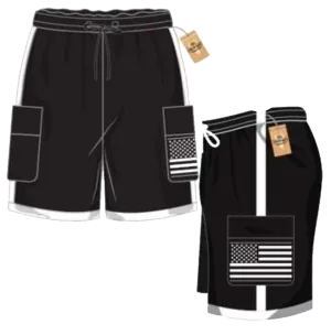 Swimwear Men's Americana Flag Pocket Swim Trunk, Swimsuit