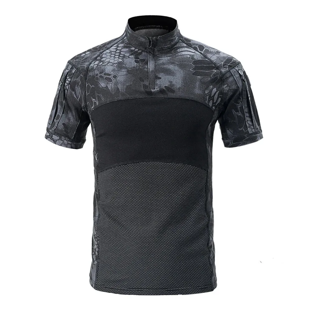 Tactical Short Sleeve Camouflage Print Shirt