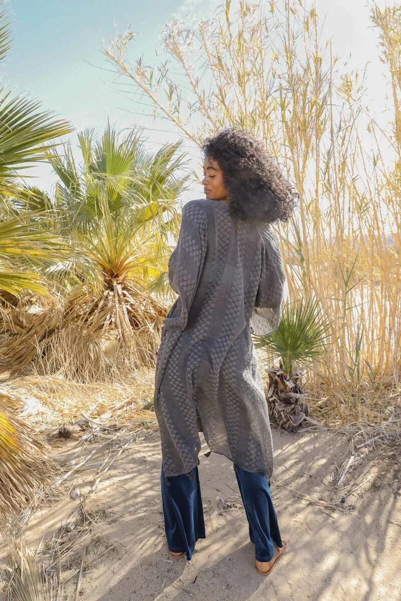 Taupe Kimonos Lightweight Kimono Duster Cardigan