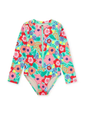 Tea Painterly One-Piece  Swimsuit