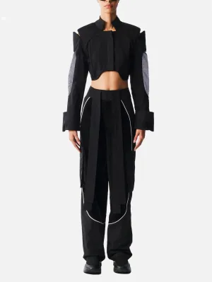 Techno Pocket Cargo Trousers - Black