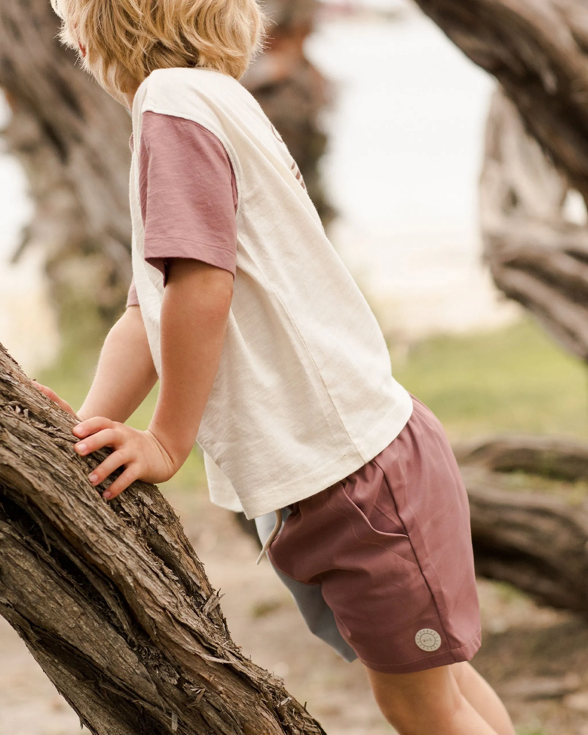 The Board Short by Rylee   Cru - Mulberry - BABY