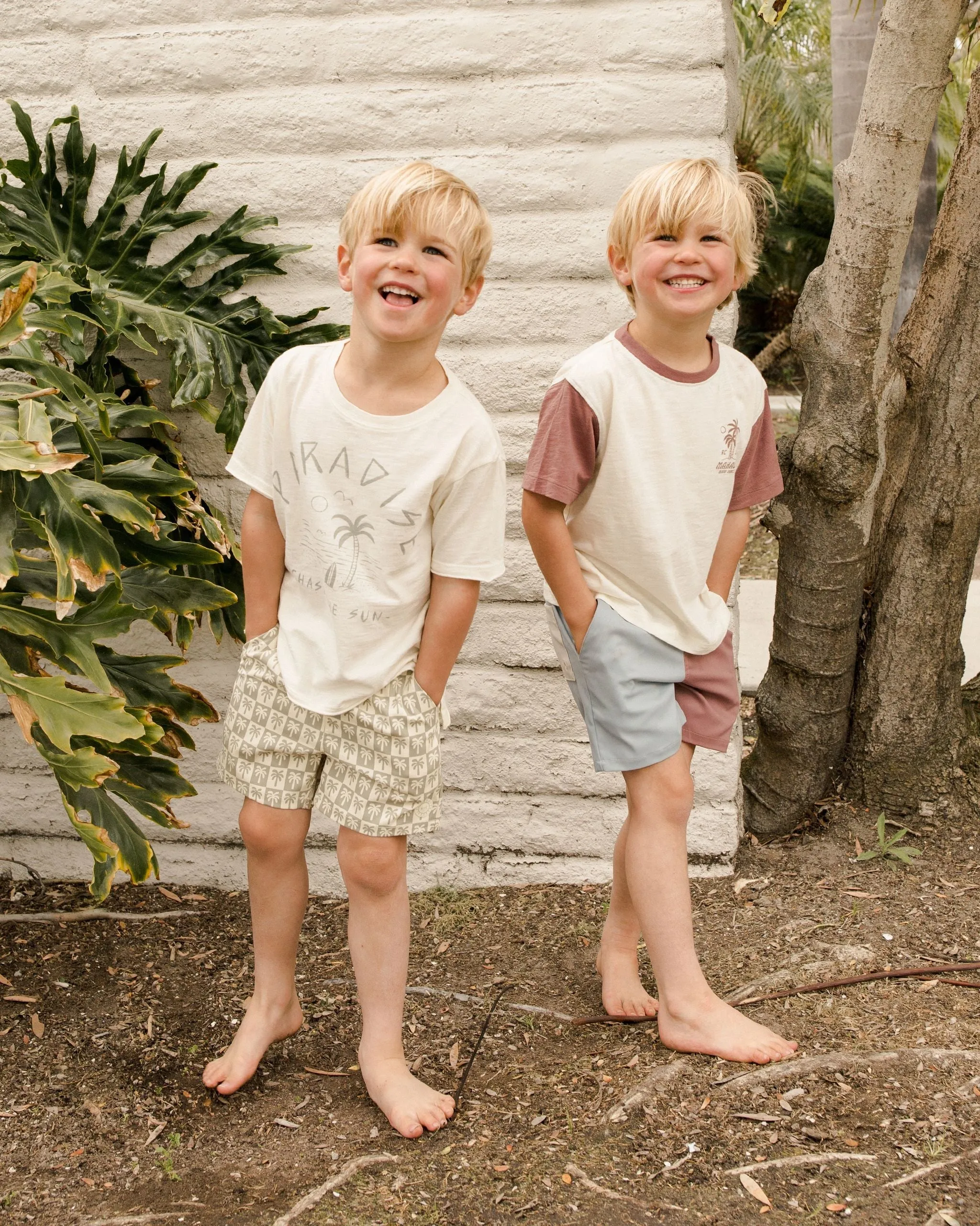 The Board Short by Rylee   Cru - Mulberry - KIDS