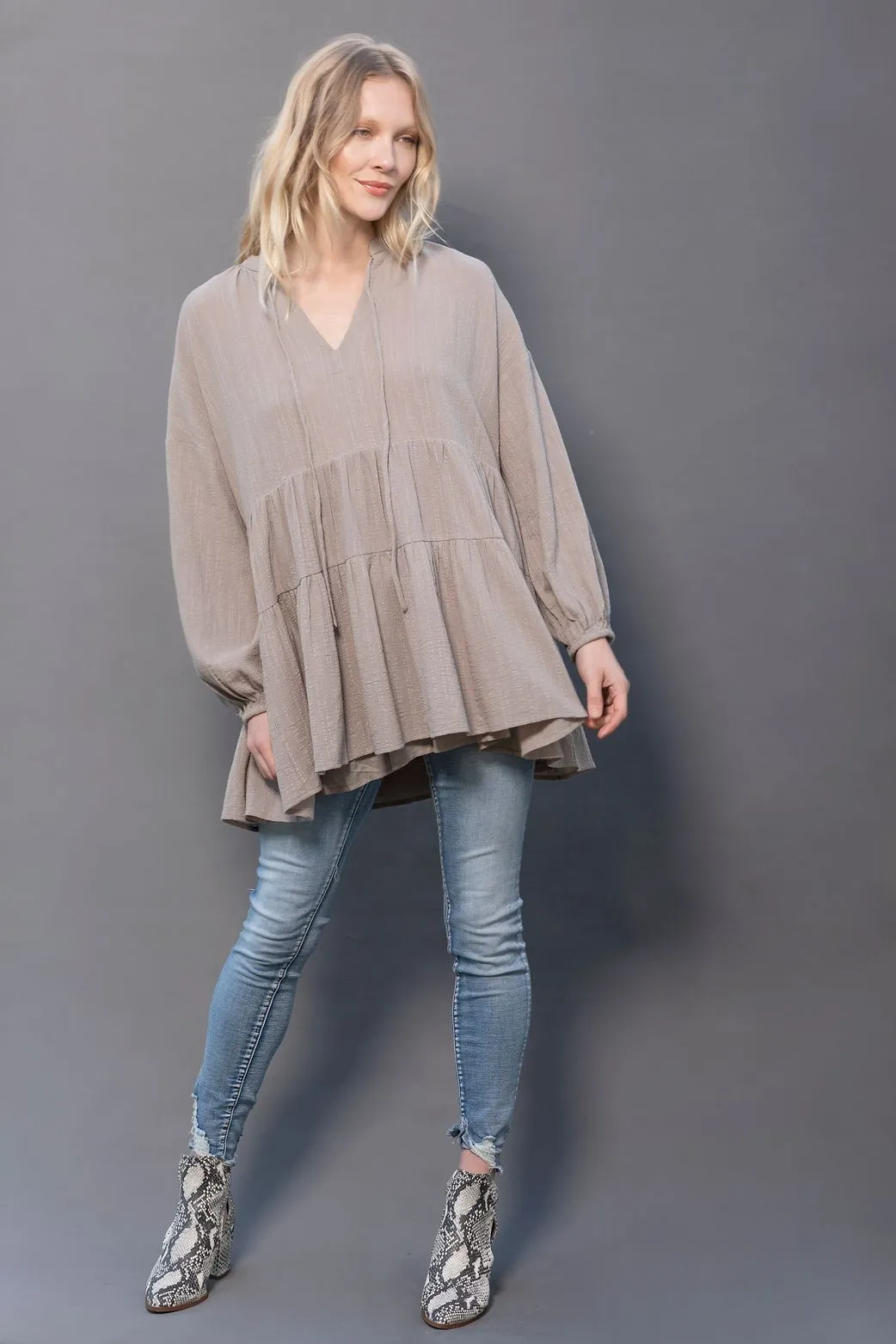 The Lauren Tunic, Vintage Olive Green
