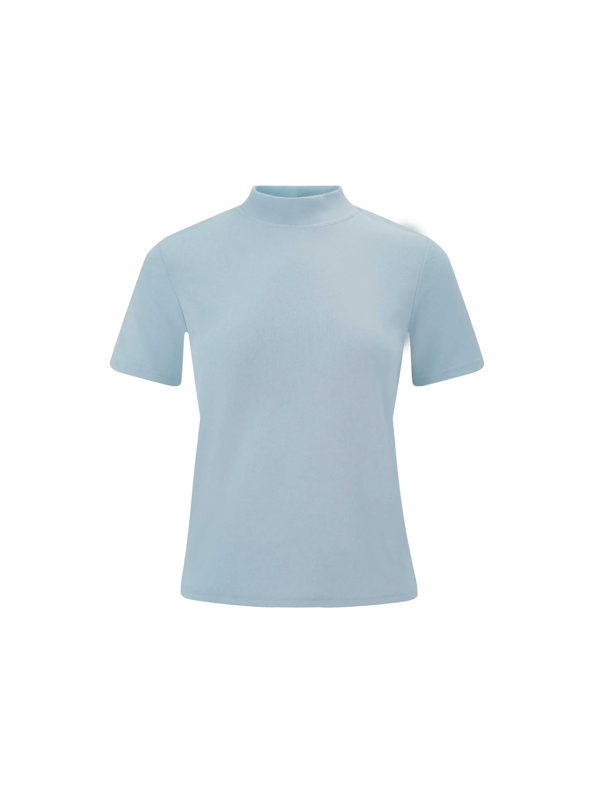 The Lush Touch Mock Neck Top - Blue