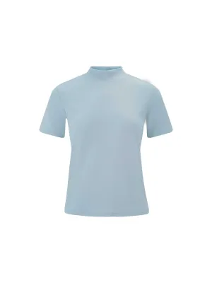 The Lush Touch Mock Neck Top - Blue