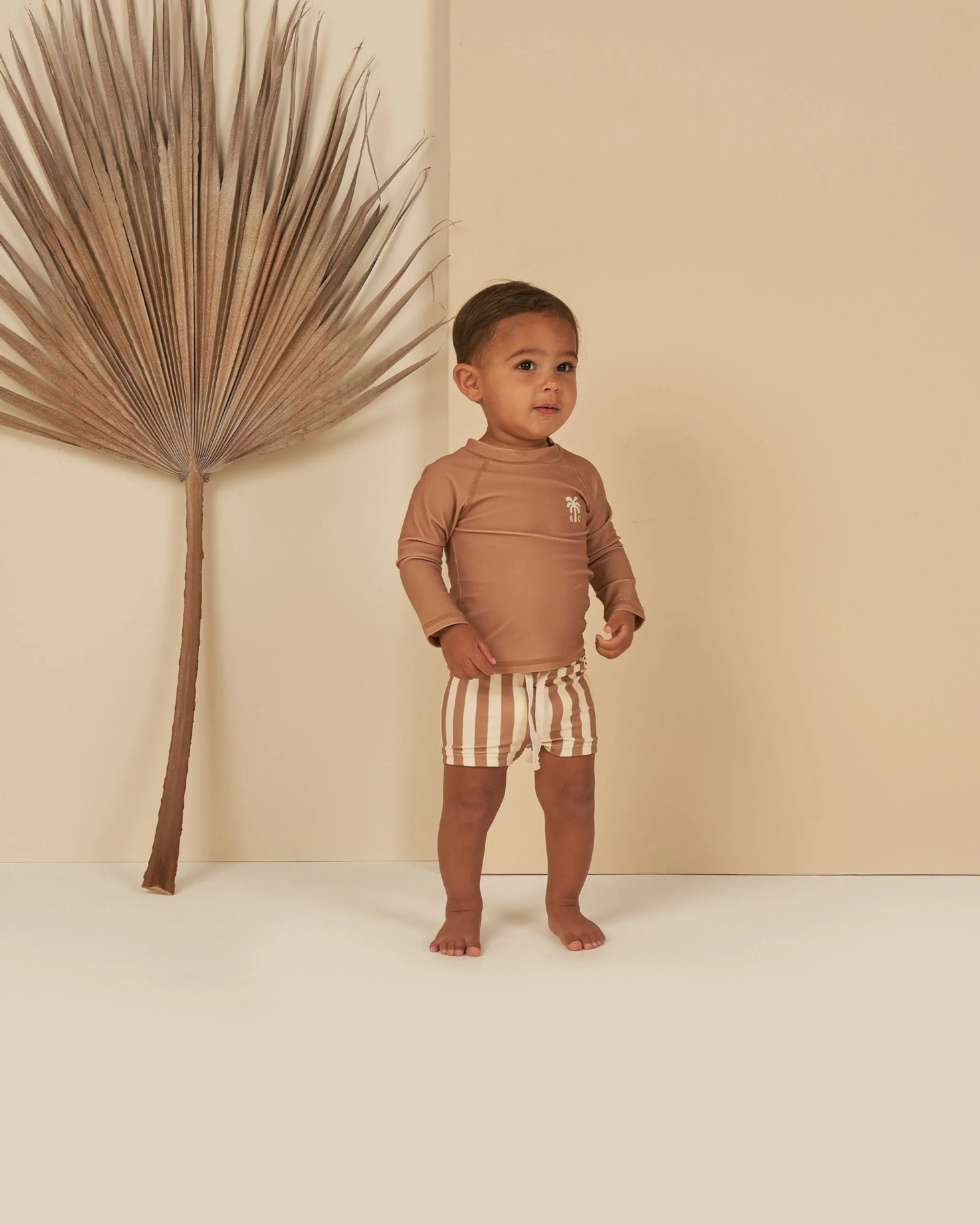 The Rash Guard by Rylee   Cru - Clay - BABY