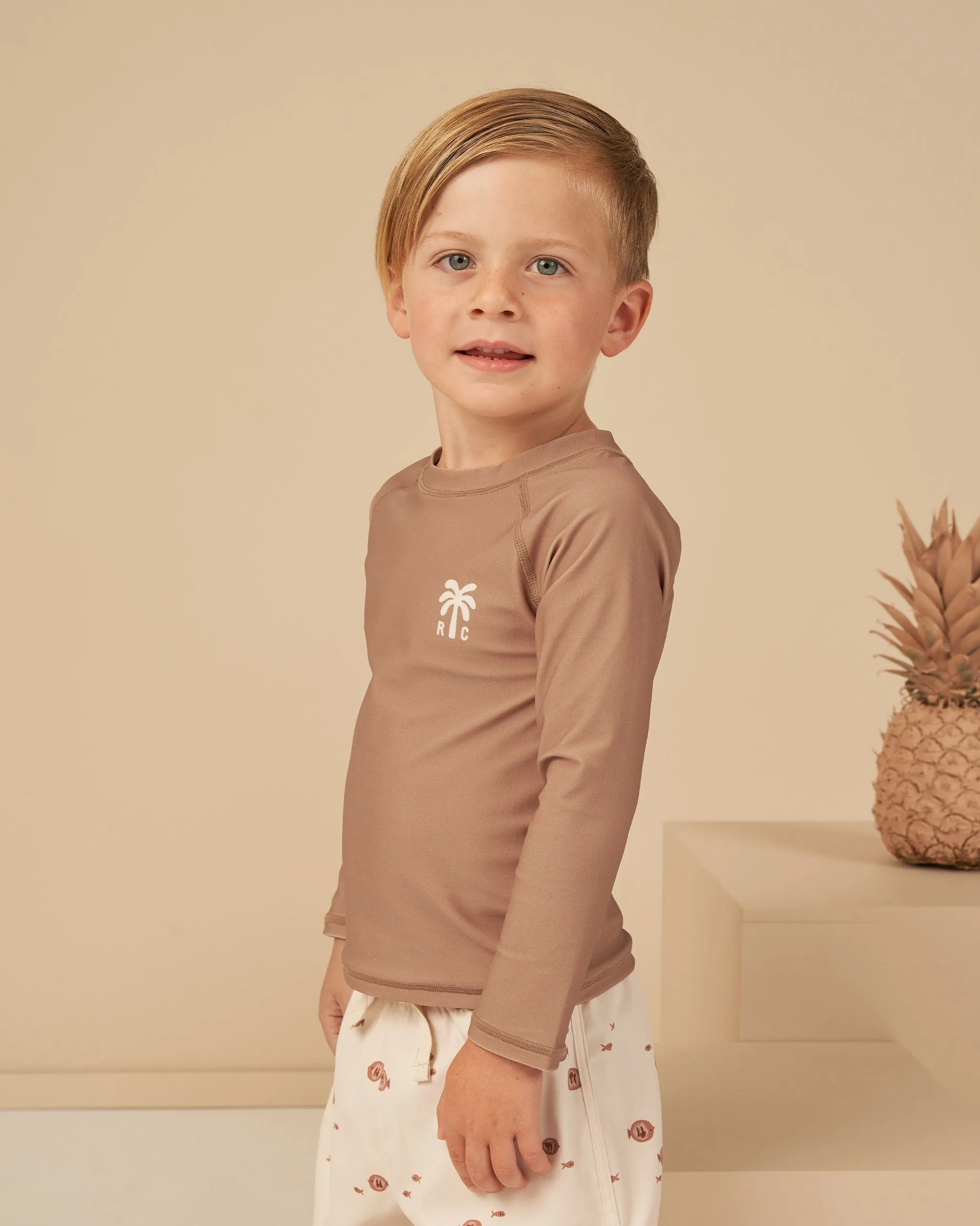 The Rash Guard by Rylee   Cru - Clay - BABY