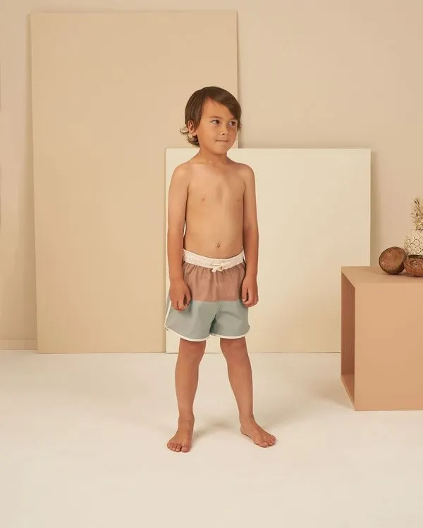The Swim Trunk by Rylee   Cru - Colour Block - KIDS