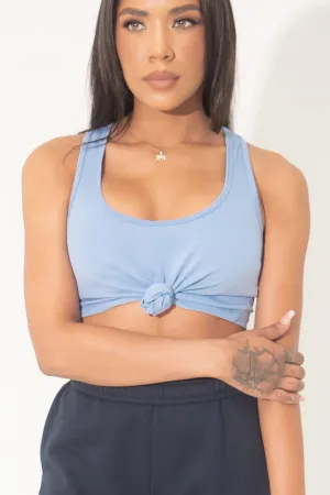 Tied Up Crop Tank - Cotton Candy