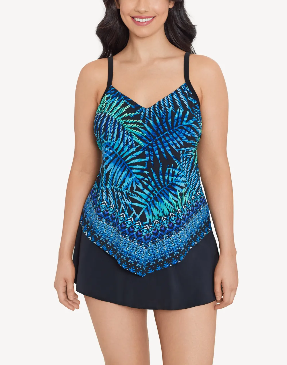 Tiki Hut Tropical Hank Tankini Top