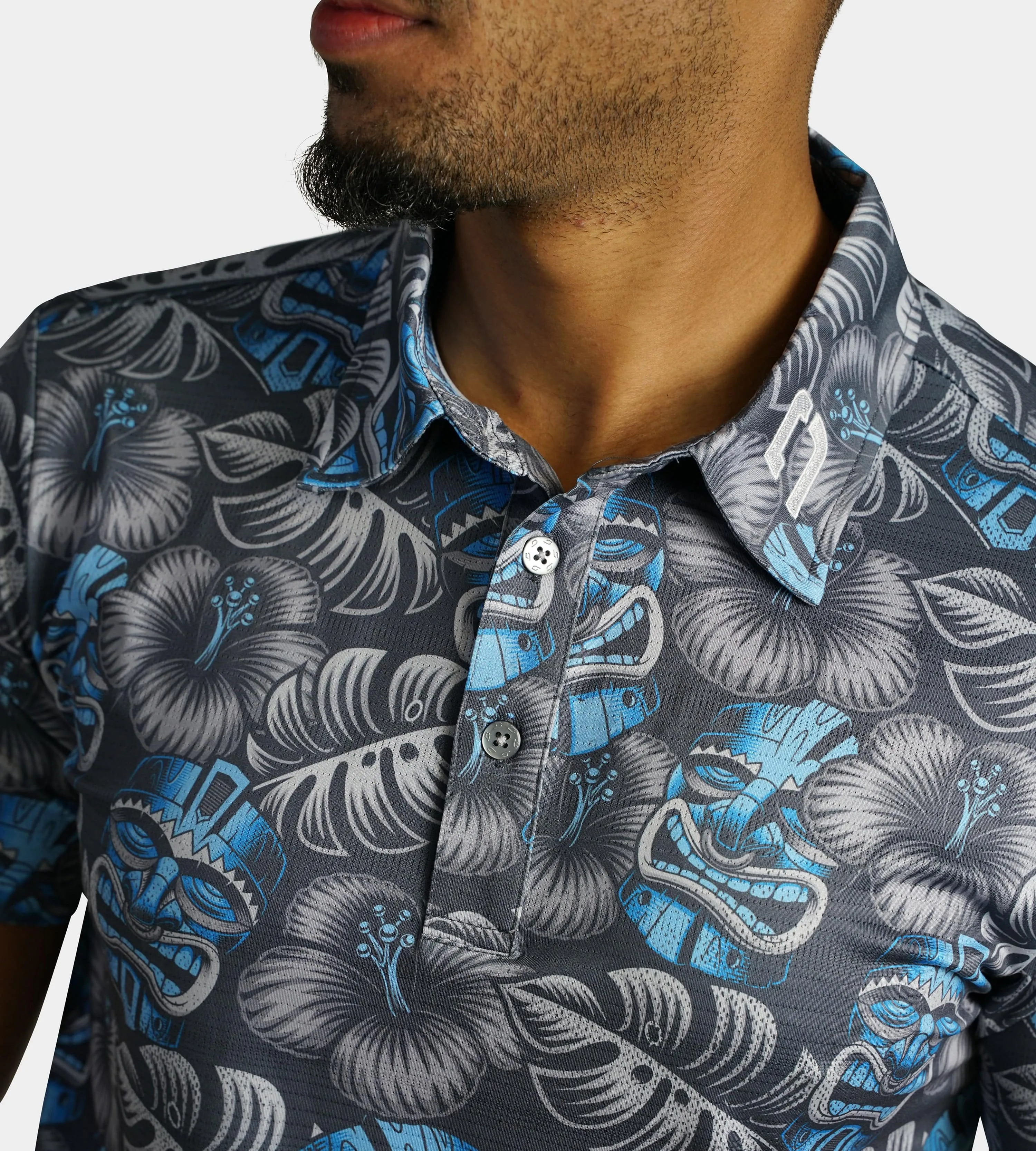 TIKI POLO - GREY / BLUE