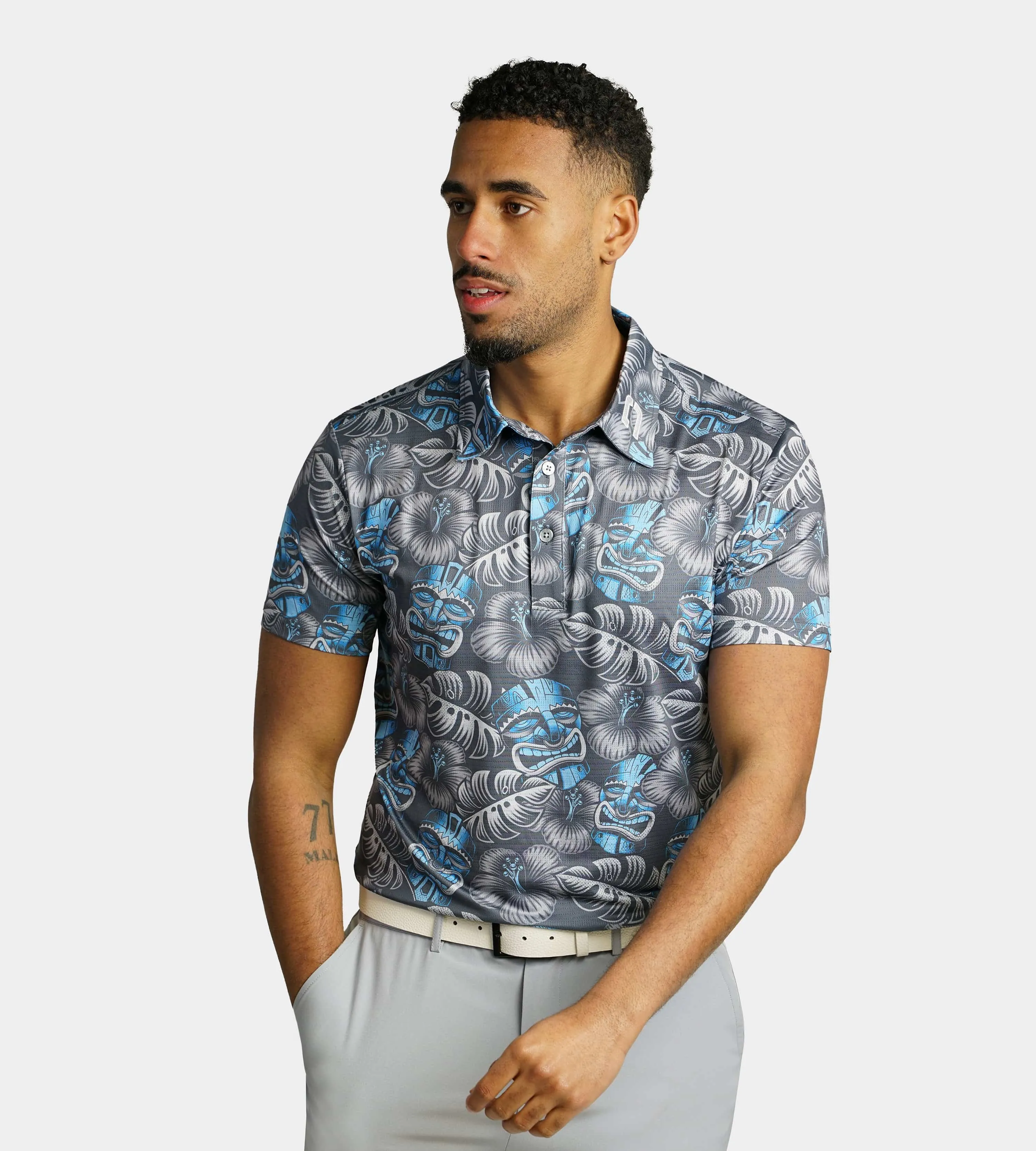 TIKI POLO - GREY / BLUE