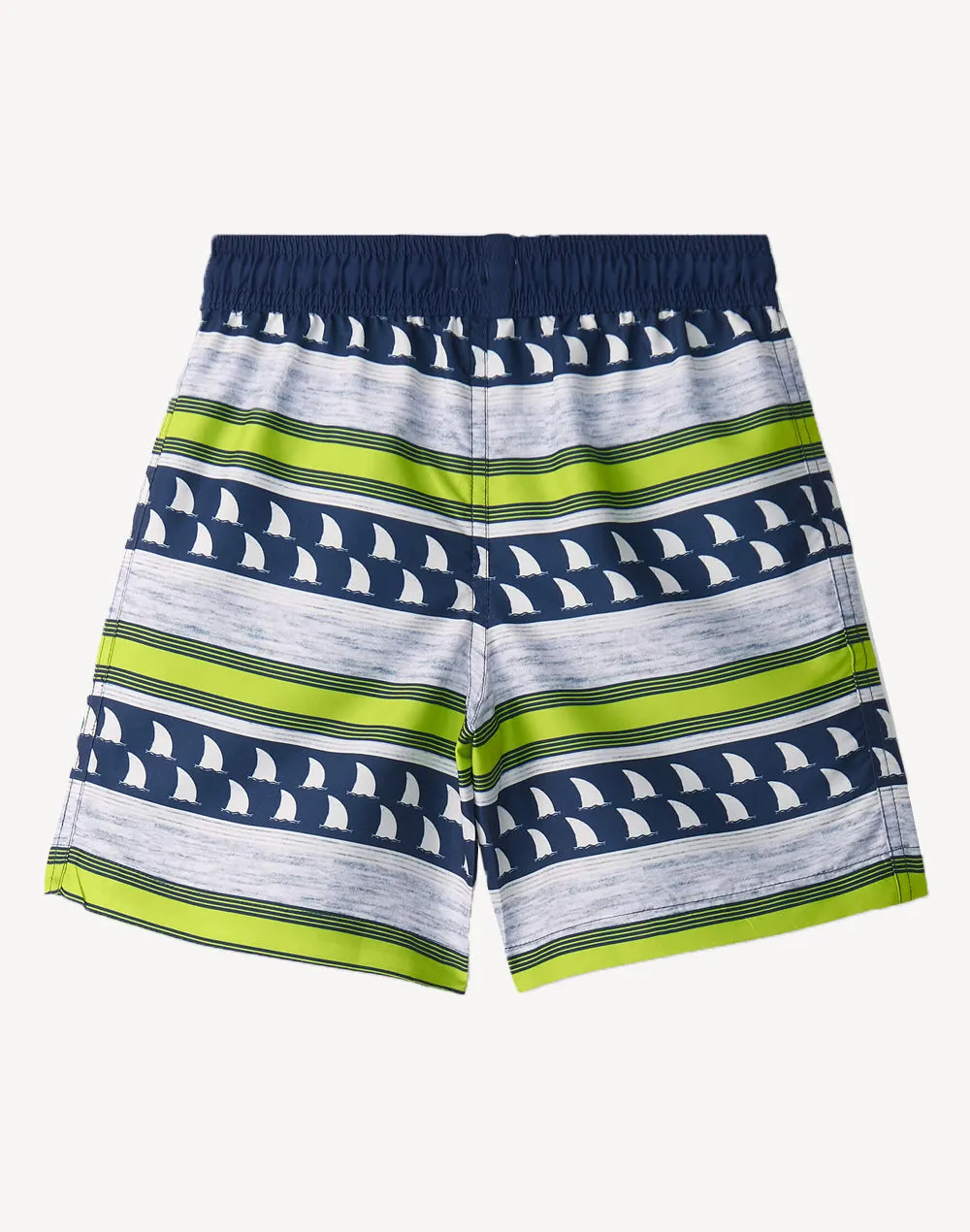 Toddler Boys Fins And Stripes Swim Trunk