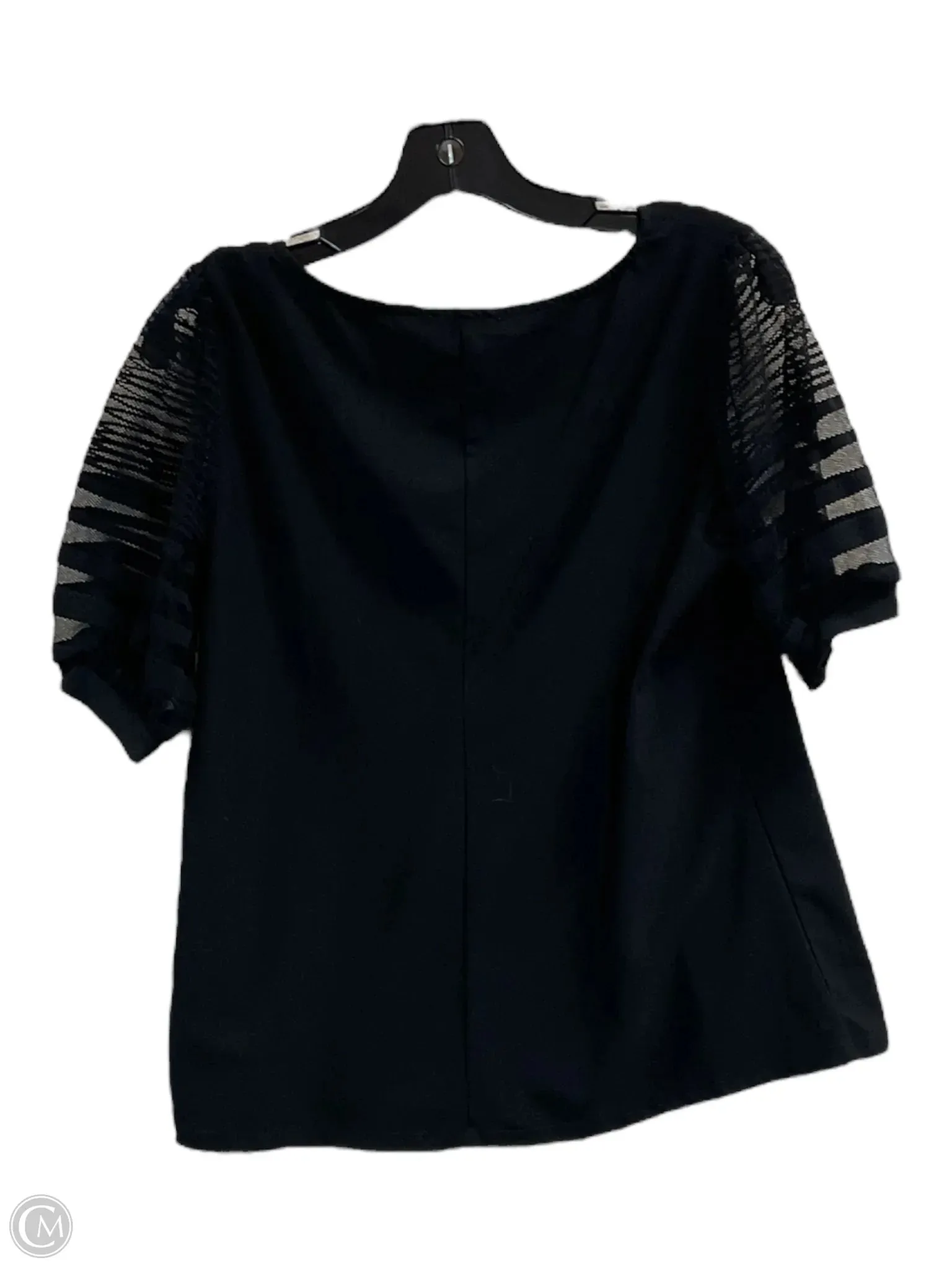 Top Short Sleeve By Auw In Black, Size: M