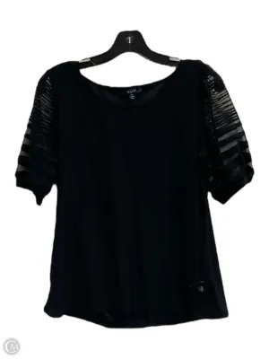 Top Short Sleeve By Auw In Black, Size: M