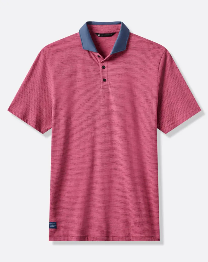 Travis Mathew Common Interest Polo - Rose Wine