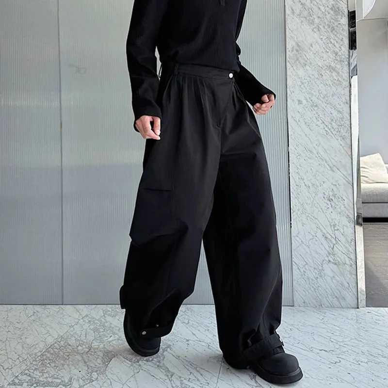 TrendWave Pleated Splicing Trousers