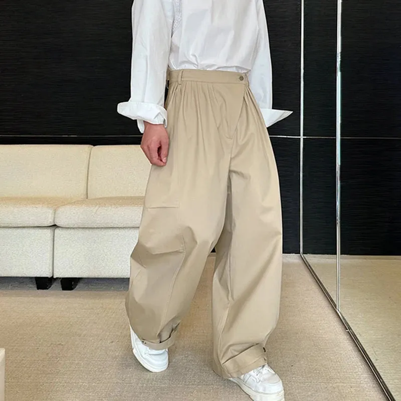 TrendWave Pleated Splicing Trousers