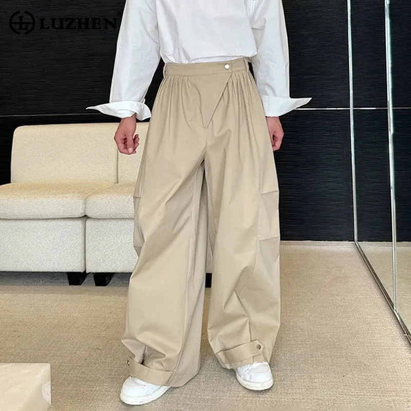 TrendWave Pleated Splicing Trousers